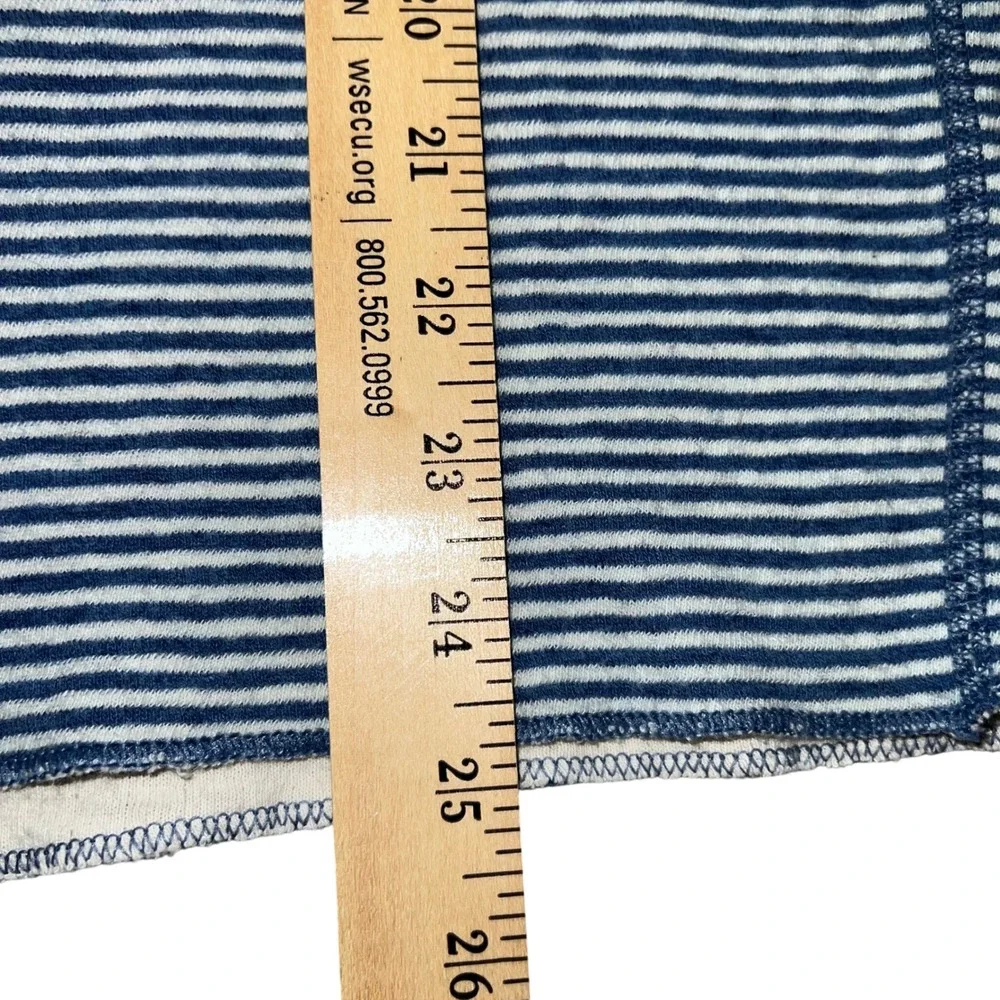 Vintage L.L.Bean 2 Layer Wool‎ Blend Striped Long Sleeve Thermal Shirt Size Med